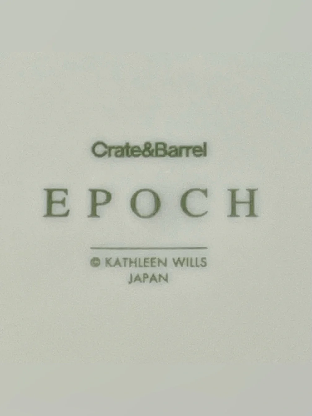 Crate & Barrel EPOCH 12” Dinner Chop Plate Charger Kathleen Wills Japan White